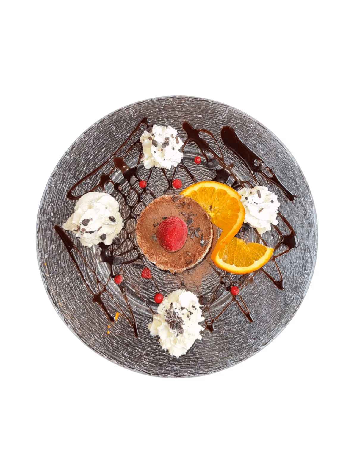 Dessert von oben fotografiert